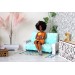 Miniature minky sofa, 1:6 scale dollhouse furniture BJD doll