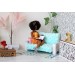 Miniature minky sofa, 1:6 scale dollhouse furniture BJD doll