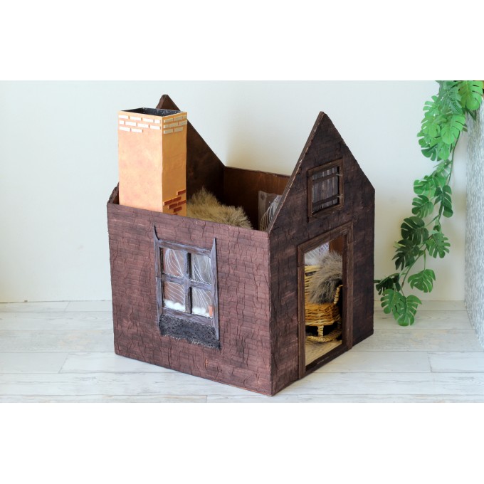 Pre-order wooden witch house with furnishing. Old home