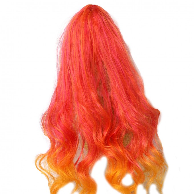 Popovy sisters doll wig curl extra long ginger carrot orange