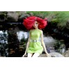 Popovy sisters doll wig, dark red short hair for 1:4 scale BJD