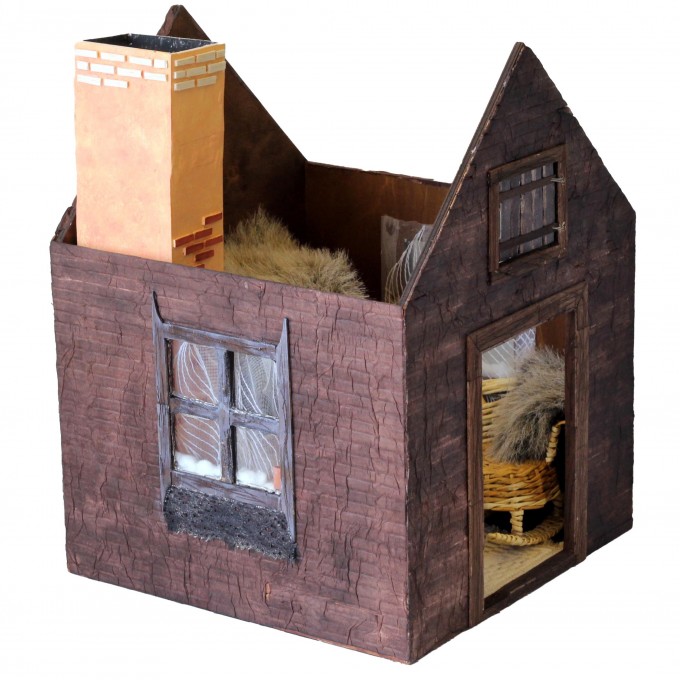 Pre-order wooden witch house with furnishing. Old home