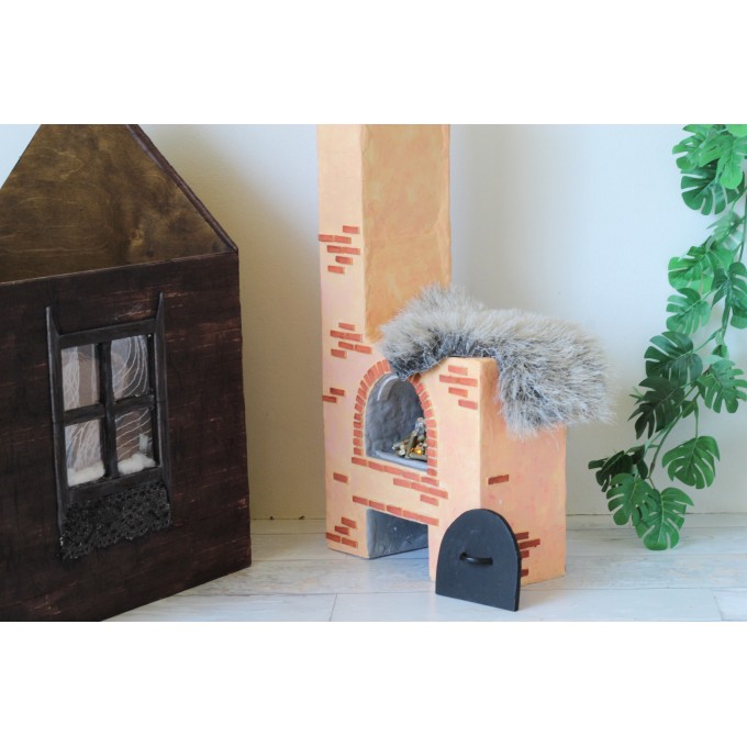 Pre-order wooden witch house with furnishing. Old home