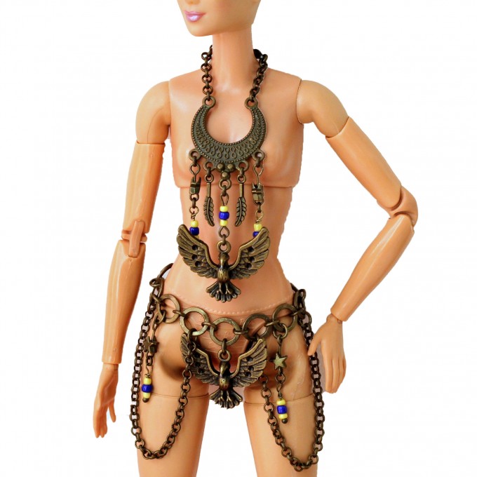 BJD doll chain dress jewelry eagle style 1:6 scale prop
