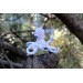 Miniature octopus replica, cotton felt figurine blue