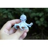 Miniature octopus replica, cotton felt figurine blue
