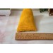 Miniature knitted beanbag dollhouse furniture, bright yellow