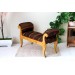 Miniature gold luxury Victorian couch, dollhouse sofa wood 