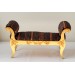 Miniature gold luxury Victorian couch, dollhouse sofa wood 