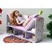 Bookcase chair 2 in 1 miniature dollhouse furniture