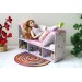 Bookcase chair 2 in 1 miniature dollhouse furniture