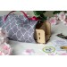 Christmas gift bag, reusable fabric sack for present, elegant