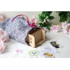 Christmas gift bag, reusable fabric sack for present, elegant