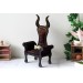 Miniature chair with horns, goth devil dollhouse furniture. 