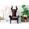 Miniature chair with horns, goth devil dollhouse furniture. 