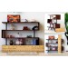 Miniature industrial bookcase, modern dollhouse 