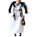 Doll steampunk outfit, 1:6 scale dress leather shoes belt