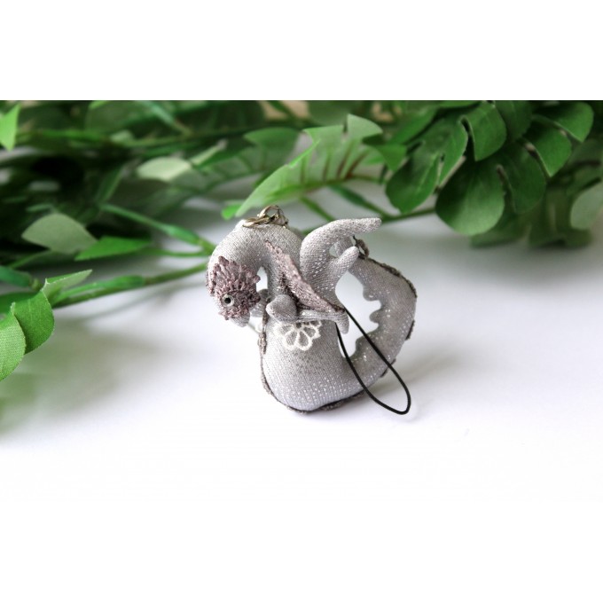 Miniature silver dragon, dollhouse accessory BJD doll 