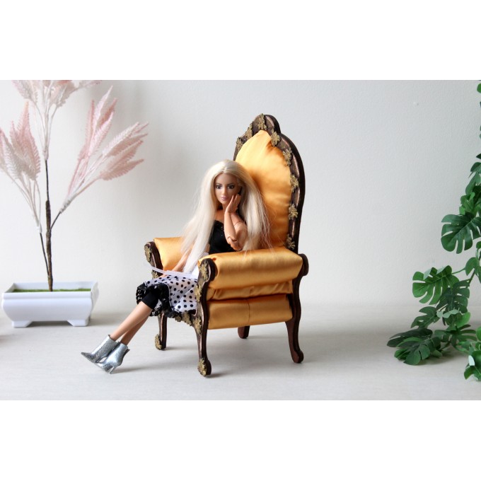 Pre-order Miniature chair luxury 1:6 scale dollhouse furniture