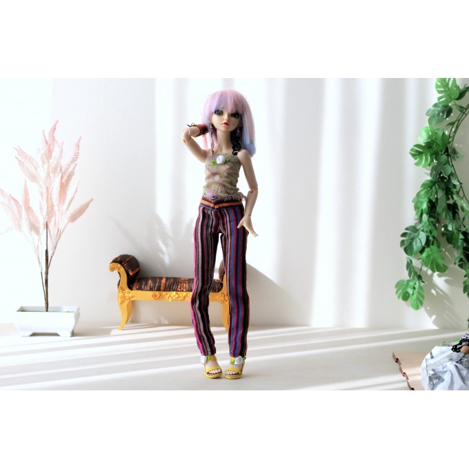 Minifee doll pants sew leggings, 1/4 scale BJD doll 