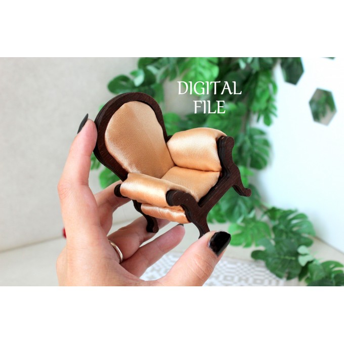 Miniature chair 1:12 scale digital download file