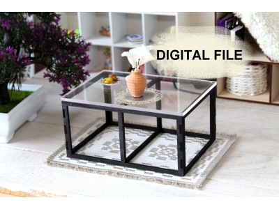 Modern glass table digital