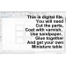 Miniature modern table digital file, laser cut dollhouse