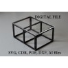 Miniature modern table digital file, laser cut dollhouse