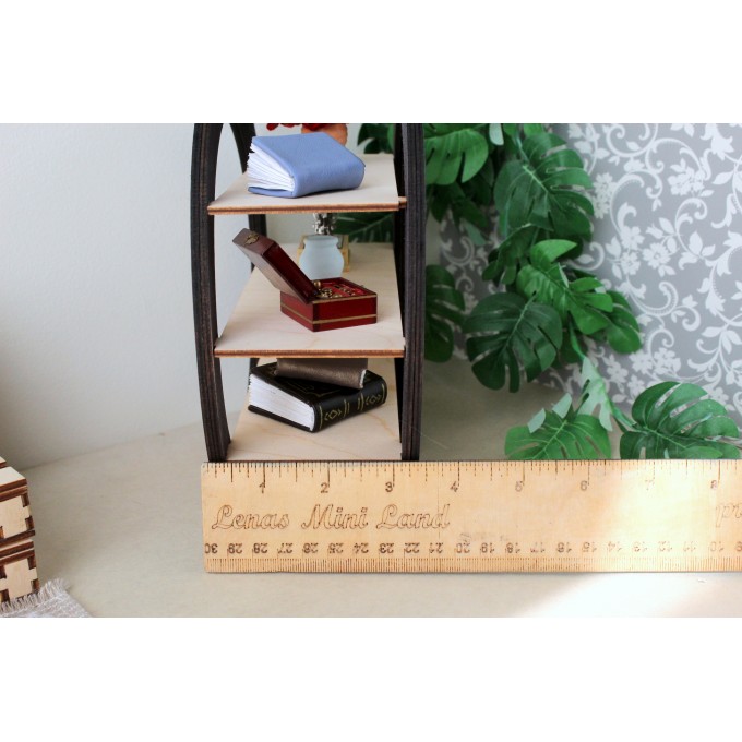 Miniature circular bookcase digital file, modern