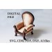 Miniature chair 1:12 scale digital download file