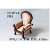 Miniature chair 1:12 scale digital download file