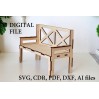 Miniature sofa 1:6 scale digital file. Dollhouse furniture