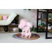 Miniature dog pink poodle, realistic BJD doll prop