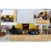 Miniature sofa 1:6 scale bright colorful dollhouse