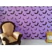 Dollhouse wallpaper Halloween style with bat digital
