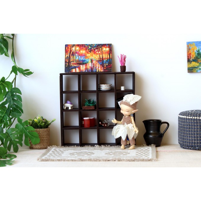 Miniature bookcase digital file kit, dollhouse 