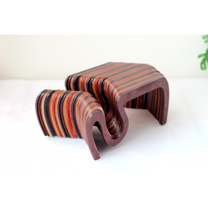 Miniature modern curled table download laser cut digital file