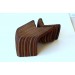 Miniature modern curled table download laser cut digital file