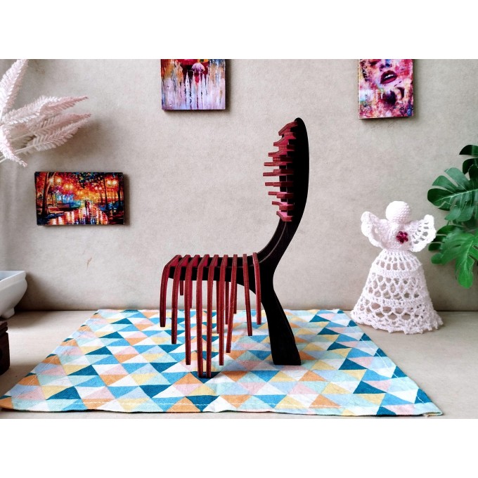 Miniature parametric chair digital file, modern