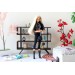 Miniature industrial modern bookcase digital file kit