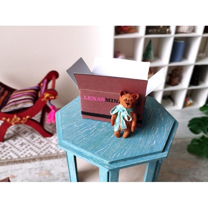 Miniature dollhouse printable box 3 sizes package post 