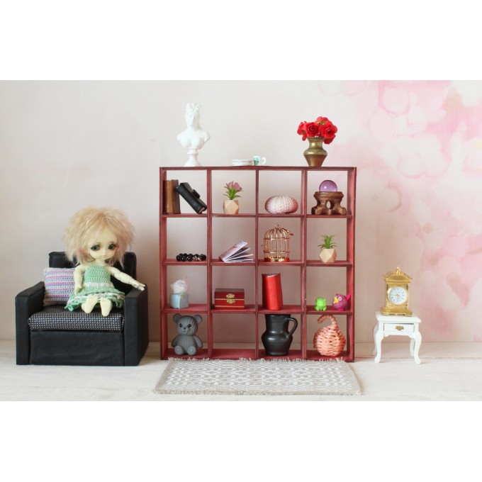 Dollhouse bookcase drawer digital file, miniature