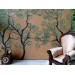Gold miniature wallpaper digital download file, tree 
