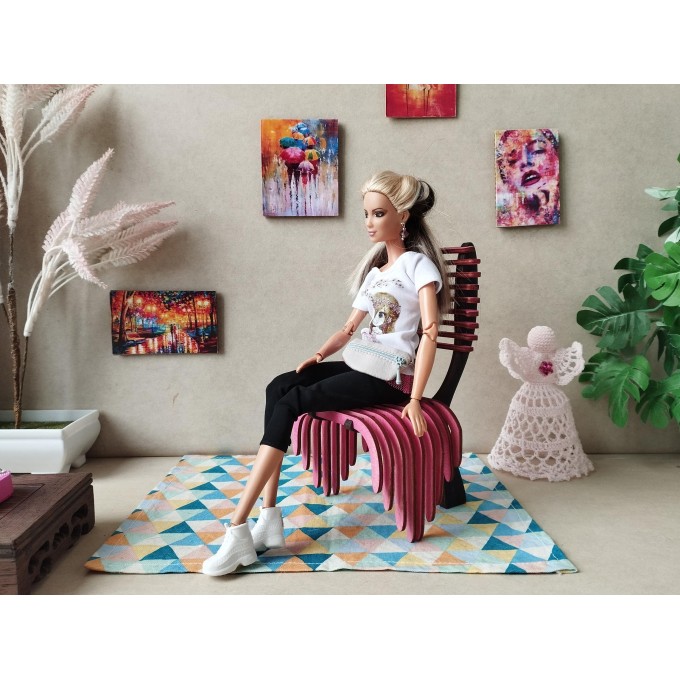 Miniature parametric chair digital file, modern