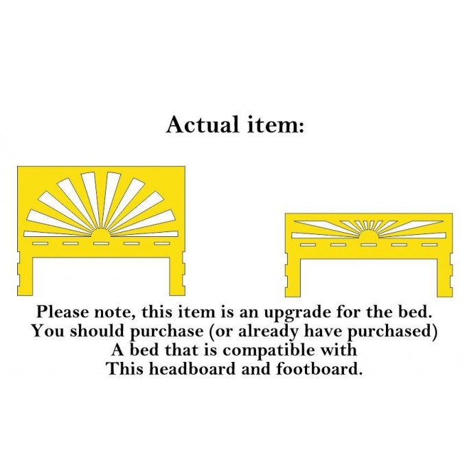 Upgrade set: sunrise headboard footboard for bed digital 