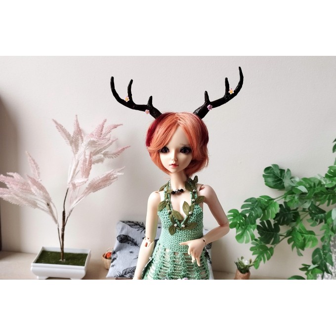 Miniature deer antlers on magnet tutorial. BJD dol