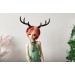 Miniature deer antlers on magnet tutorial. BJD dol