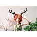 Miniature deer antlers on magnet tutorial. BJD dol