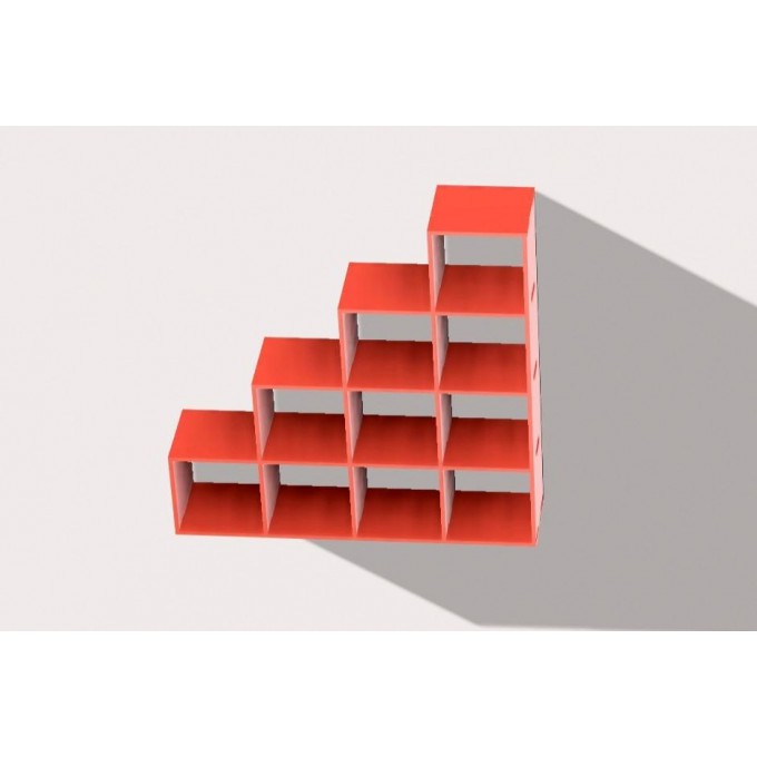 Miniature drawer stairs shape digital file. Doll