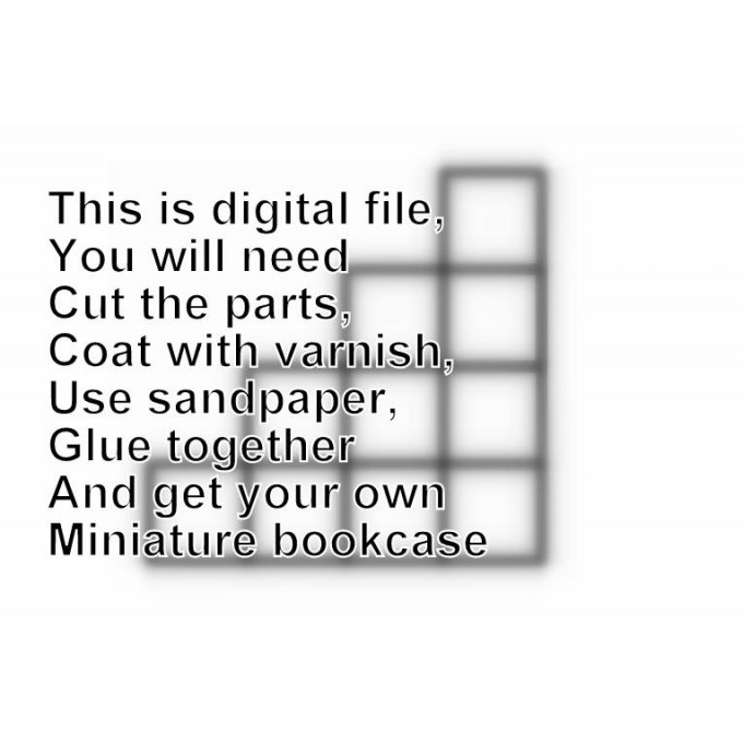 Miniature drawer stairs shape digital file. Doll